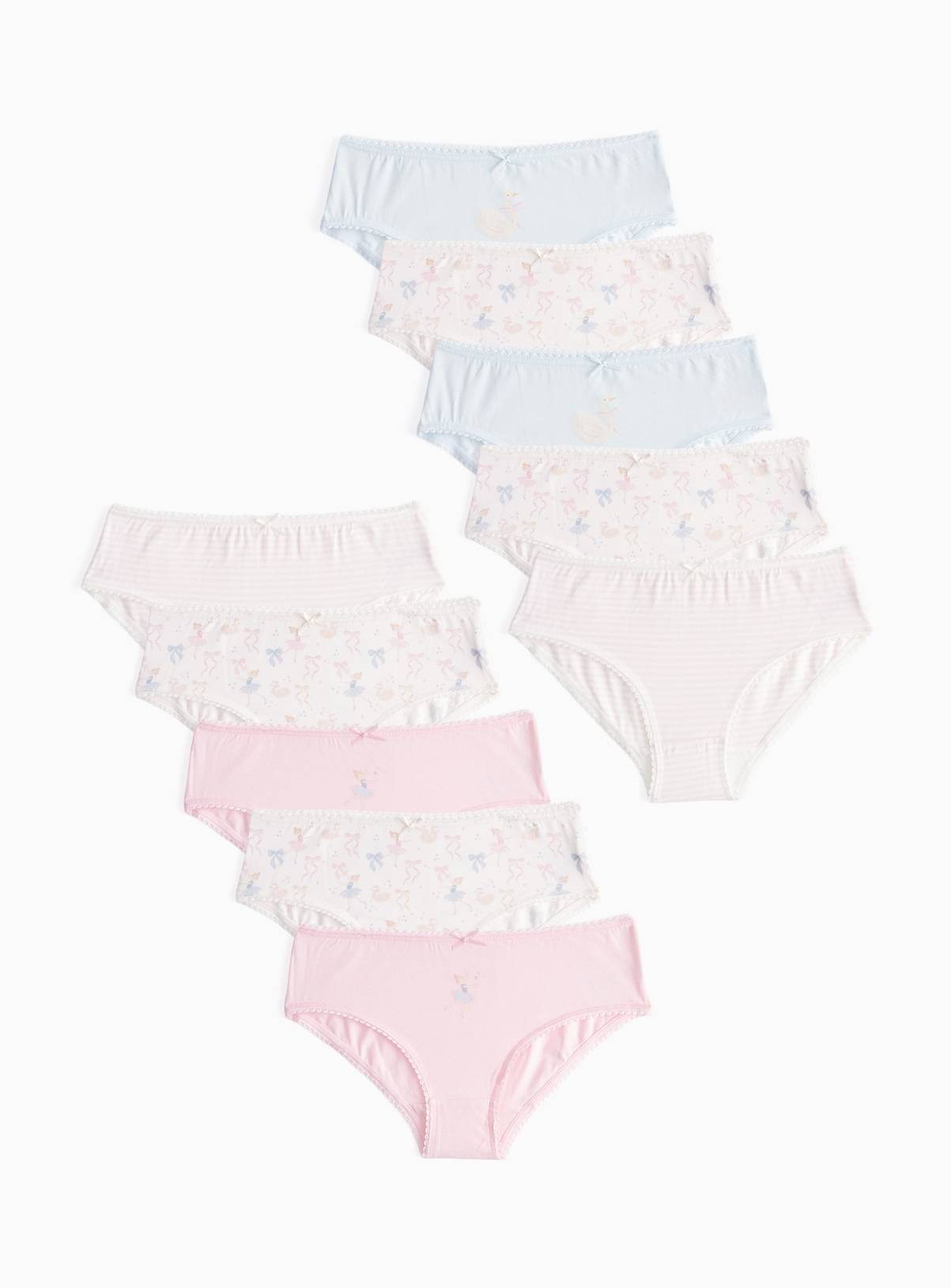 Sugar Plum Fairy Ballerina Briefs 10-Pack 6-7 years - Image 1